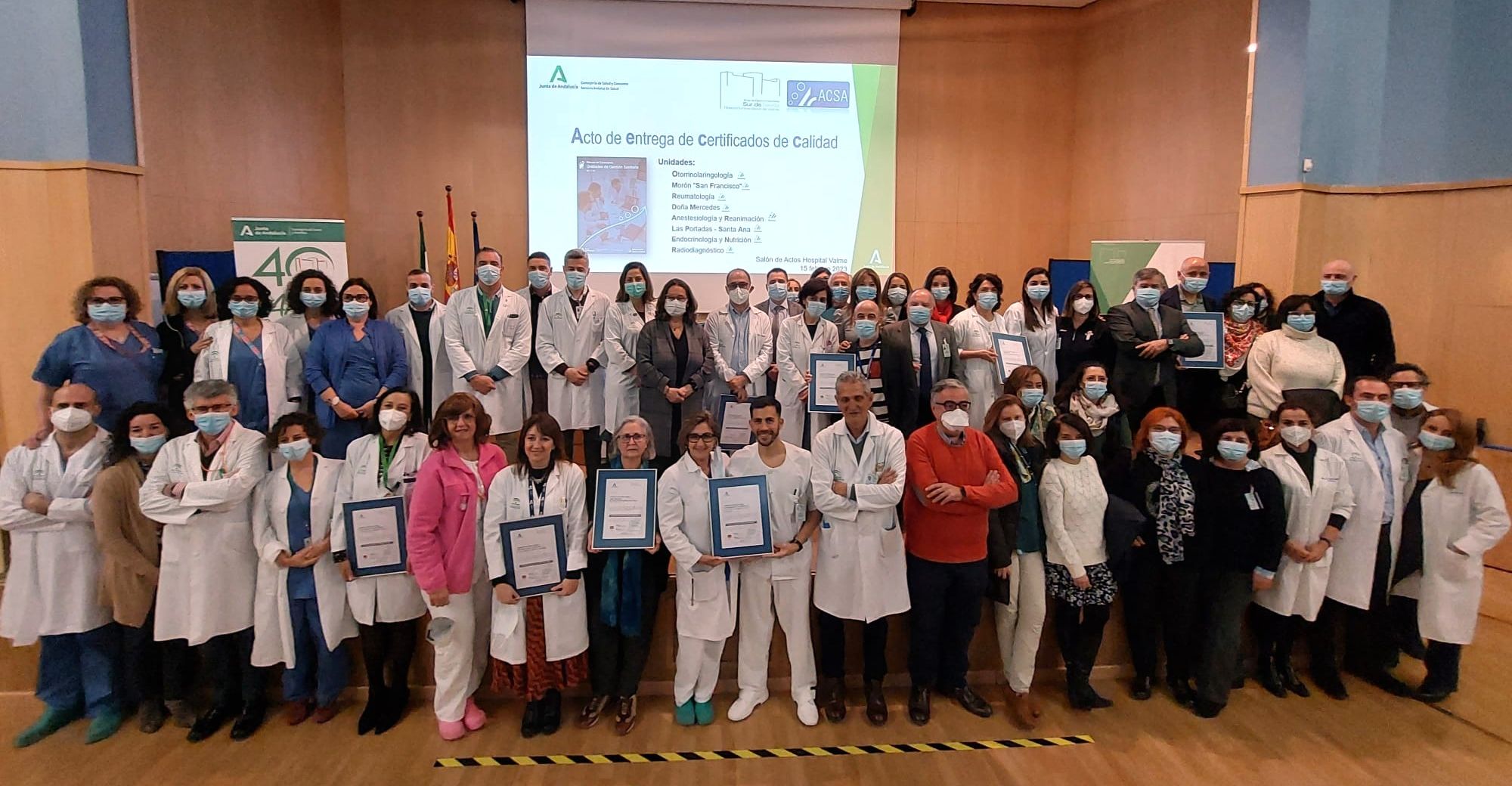 Ocho unidades del Área de Gestión Sanitaria Sur de Sevilla certifican la calidad de sus servicios