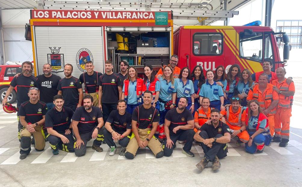 El SUAP del Área Sur de Sevilla y los Bomberos de Los Palacios celebran una jornada conjunta sobre accidentes de tráfico